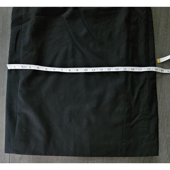 J CREW Black Wool Ribbon Ravine Sheath Dress Size 8 Cap Sleeve Classic Career - Picture 8 of 11